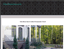 Tablet Screenshot of glenhouseinn.com